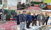 حضور رییس اداره در غبار روبی مزار شهدا و دیدار با خانواده شهید سالخورده در شهرستان درمیان