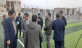 شرکت در مراسم افتتاحیه زمین فوتبال با چمن مصنوعی 