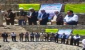 افتتاح سازه آبخیزداری در حوزه آبخیز فیزیک نوزاد شهرستان درمیان