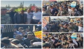 حضور پرشور پرسنل اداره منابع طبیعی و آبخیزداری شهرستان زیرکوه در مراسم راهپیمایی یوم الله 13 آبان ماه 