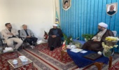 دیدار مدیر کل ، مسئول دفتر نمایندگی ولی فقیه اداره کل و رئیس اداره شهرستان طبس با امام جمعه شهرستان طبس.