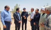بازدید از طرح مشارکتی بیابانزدایی و تولید علوفه با استفاده از آبیاری نوین