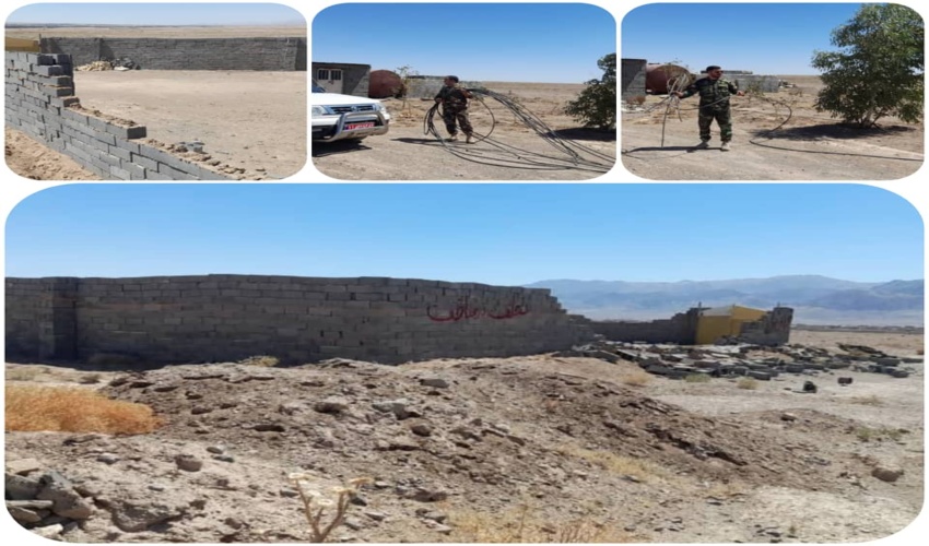 جمع آوری  لوله ها و اعاده به وضع سابق اراضی ملی در حاجی آباد