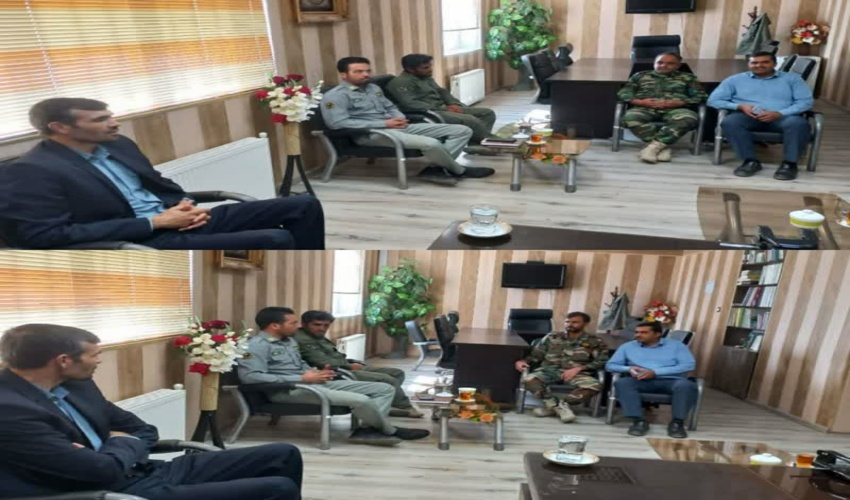 دیدار سرپرست اداره حفاظت محیط زیست شهرستان با رئیس و همکاران درمیان