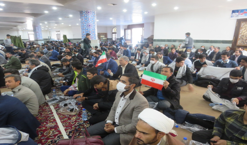 حضور   کارکنان بسیجی اداره  در همایش اقتدار بسیجیان بیرجند  