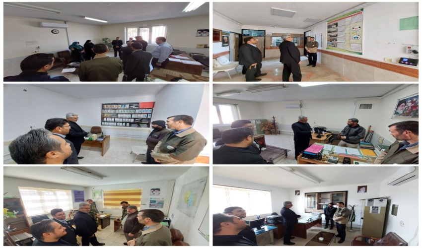 بازدید سرزده فرماندار از اداره منابع طبیعی و آبخیزداری شهرستان درمیان