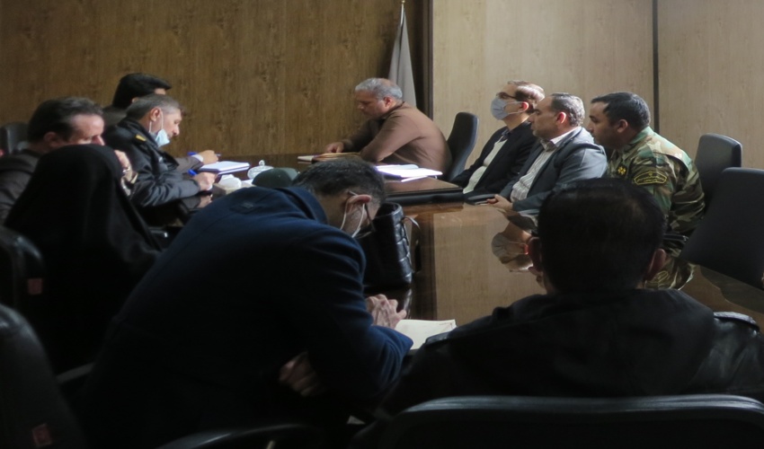 حضورمعاون حفاظت و امور اراضی به همراه روئسای  ادارات  مربوطه و فرمانده یگان حفاظت در این اداره 