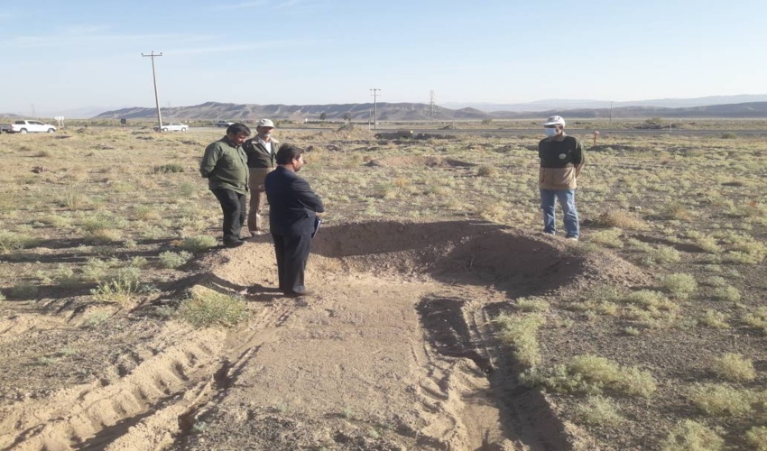 احداث هلالی آبگیر در شهرستان سربیشه 