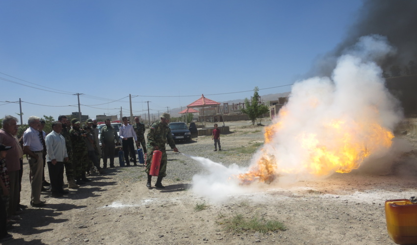 برگزاری کارگاه آموزشی اطفاء حریق در روستای بجد 