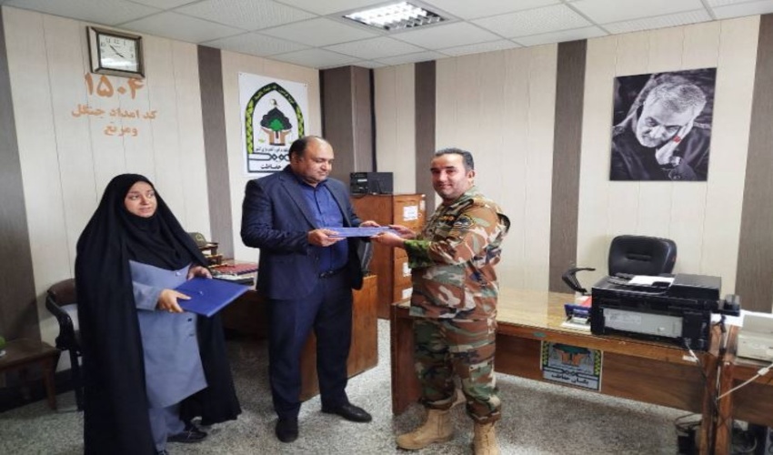 تقدیر از جنگلبانان پاسگاه ویژه منابع طبیعی بیرجند