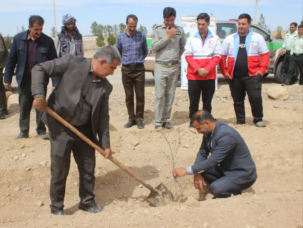 پویش نهال کاری در راستای ترویج سنت حسنه کاشت و وقف نهال در شهرستان خاتم 